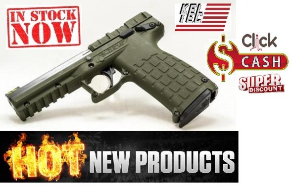 KEL-TEC PMR-30 OD GREEN .22 Winchester Magnum Rimfire 4.3 Inch Barrel Fiber Optic Sights Picatinny Rail Blue Slide Cerakote OD Green Grip/Frame 30 Round