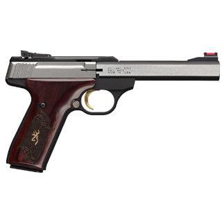 browning, buckmark medallion, semi-auto, 22 lr, 5.5" barrel, 10 round, stainless steel slide