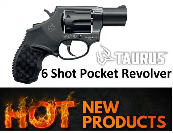 New 2018!! Taurus 856 6 Shot "Pocket Revolver" 38 Special, 2", Steel Frame, Black Finish, Rubber Grips, 6Rd, Fixed Sights
