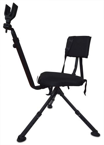 Benchmaster Ground Hunting Shooting Chair Bmgbhsc Ground Blind Chair With Rifle Rest Full 360 Rotation Quiet Comfortable