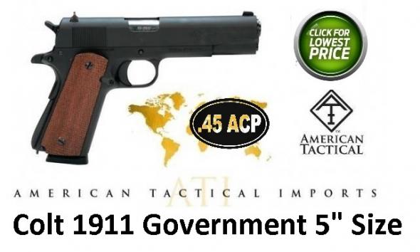 ATI American Tactical FX45 Military 1911 .45ACP 5" BBL Colt Government Military Style Sights 7 Round
