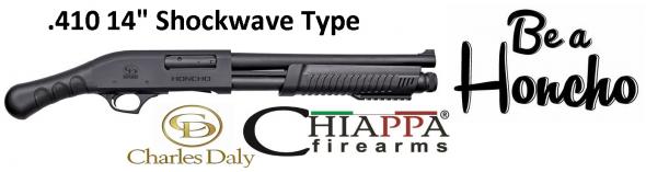 "The Honcho" Shockwave, Pump, 410Ga, 14" Barrel, Black Finish, Pistol Grip, Cylinder, 5Rd