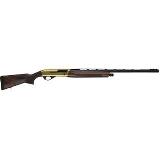 dickinson, impala plus, 12 ga, 28" barrel, yellow receiver, wood stock