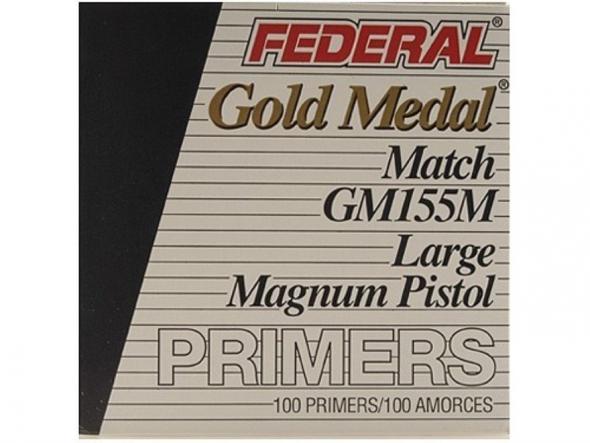 FF Firearms | Federal Premium Gold Medal Large Pistol Magnum Match Primers # 155M Box of 1000 (10 Trays of 100)