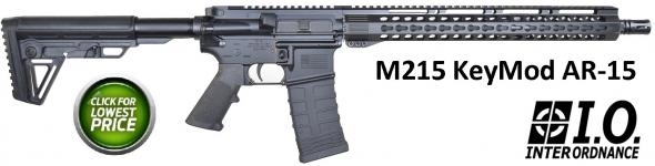 I.O. Inc. M215-ML15 AR-15 Semi Auto Rifle 5.56 NATO 16" Barrel 30 Rounds M-LOK Handguard Collapsible Stock Anodized Black Finish