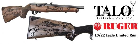 Ruger 10/22 "American Eagle" TALO Special Edition, Semi-Auto, 22 LR, 20" Barrel, 10+1 Round, Altamont Walnut Eagle Stock