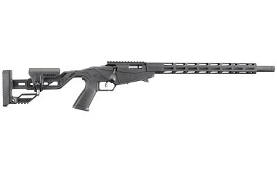 ruger, precision rimfire bolt action, 22lr, 18" threaded barrel, black finish, molded one-piece chassis and adjustable buttstock, 1 magazine, 10...