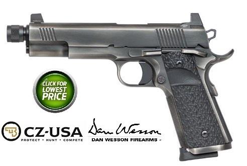 Dan Wesson, Wraith, Suppressor Ready Full Size 1911, 45 ACP, 5.75" Threaded Barrel, Stainless Steel Frame, Distressed Finish, G10 Grips, 8Rd, High Night Sights