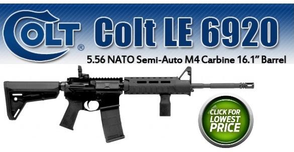 Colt AR15 M4A3 LE6920MPS 5.56x45 NATO/.223 Remington 16.1 Inch Barrel Magpul Slim Line Furniture Black 30 Round