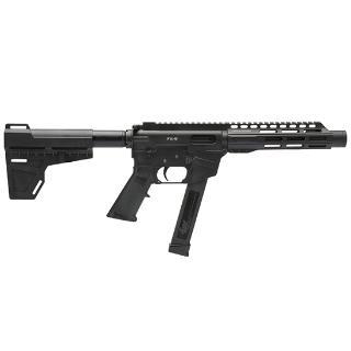 freedom ordnance, fx9 pistol, 9mm, 8.25" barrel, 33 round, m-lok w/brace, black finish
