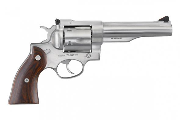 ruger, redhawk, double action, 44 mag, 5.5" barrel, 6 round, hardwood grips, satin stainless steel finish