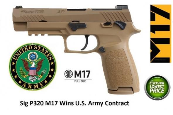 Sig Sauer, P320 M17, Striker Fired, 9MM, 4.7" Barrel, Polymer Frame, Coyote Finish, DP Pro Plate, Manual Safety, 17Rd, 2 Mags, Siglite Night Sights