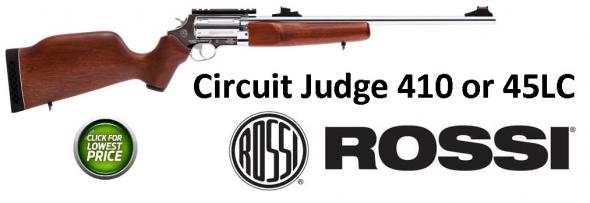 Rossi Circuit Judge Single/Double 410/45 Long Colt 18.5" Hardwood Stain