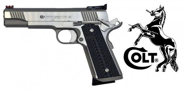 Colt, Custom Competition Stainless Steel, 45 ACP, 5" Barrel, 8+1 Round, Brushed Stainless Finish