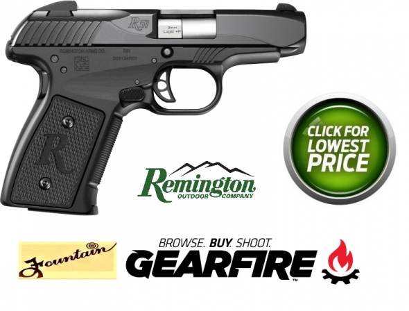 Remington ERP R51 9mm+P 3.4 Inch Barrel Melonite Finish Snag Free Sights 7 Round