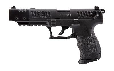 walther, p22-ca, 22lr, 5" barrel, polymer, black finish, 10+1 round, 1 mag, fixed barrel, adjustable sights