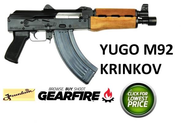 Yugo / Serbia Krink AK47 Pistol CEN PAP AK Style M92 PV Pistol 7.62x39mm 10 Inch Barrel Hinged Top Cover 30 Round