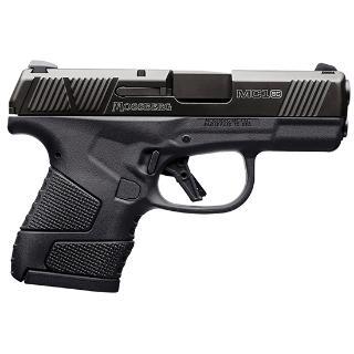 mossberg, mc1, semi-automatic, striker fired, sub compact, 9mm, 3.4", polymer, black, 2 mags, 1:16, 1-6rd, 1-7rd, manual safety, 3 dot sight