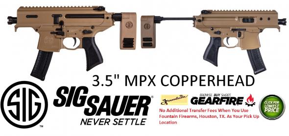 HOT& NEW 2019!! Sig MPX COPPERHEAD WITH 3.5" BARREL