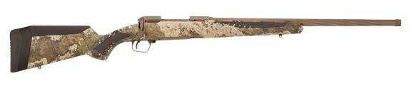 savage, 110 high country, bolt action rifle, 6.5 creedmoor, 22" threaded barrel, pvd finish, true timber strata camo synthetic accustock, accutrigger...