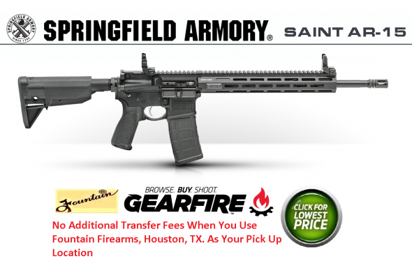 2019 Springfield SAINT AR-15 Tactical Gray 223 Rem/556NATO, 16" Barrel, 1:8 Twist, Mid-Length Gas System, Tactical Gray Finish, Magpul Stock and Grip, Free Float M-Lok Handguard, 1-30Rd PMAG, Flip Up Front and Rear Sights