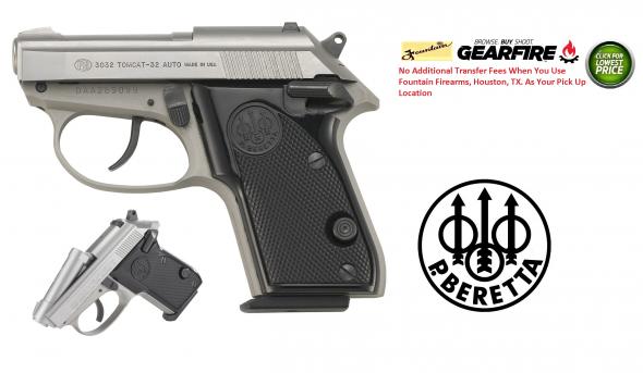Beretta 3032 Tomcat 32 ACP 2.4" 7+1 Synthetic Grip Inox Stainless J320500