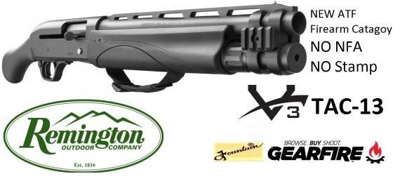 SUPER HOT 2019!! REMINGTON V3 TAC-13 PISTOL GRIP 12GA-3" SEMI-AUTO FIREARM 5RDS 26.5" OAL