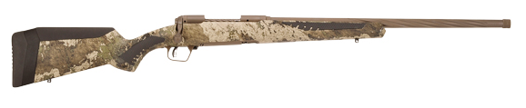 savage arms, 110 high country, bolt action, 7mm, 24" spiral fluted threaded barrel, 3+1 round, true timber strata camo finish