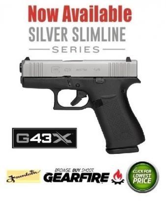 New 2019!! GLOCK 43X 9MM 10RD SLIVER SLIME CARRY