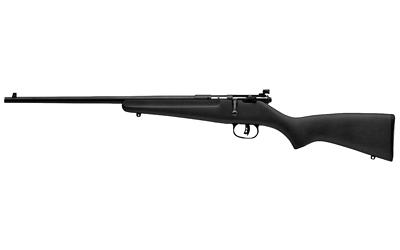 savage, rascal, bolt action, 22lr, 16.125" barrel, black synthetic stock, single shot, accutrigger, left hand
