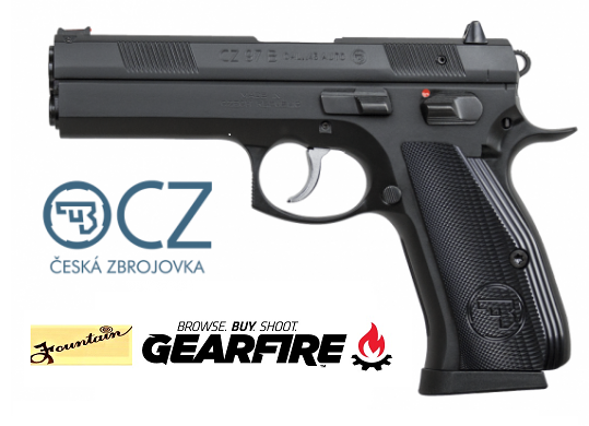 Hot 2019!!! CZ 97B Big Bore .45 ACP 4.5 Inch Barrel Black Polycoat Finish Fiber Optic Front Sight Two Dot Rear Sight 10 Round