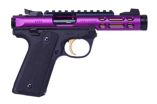 ruger mark iv 22/45 lite, 22 lr, 4.4" barrel, purple anodized finish