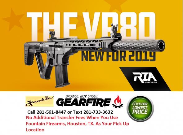 Rock Island VR80 VR80 Semi-Automatic 12 Gauge 20" Barrel, 3" Chamber, 5+1 Rounds, Synthetic Thumbhole Black Stock Black Anodized