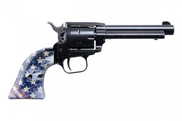 heritage manufacturing inc. rough rider us flag 22 long rifle 4.75" barrel 6 round capacity blue finish