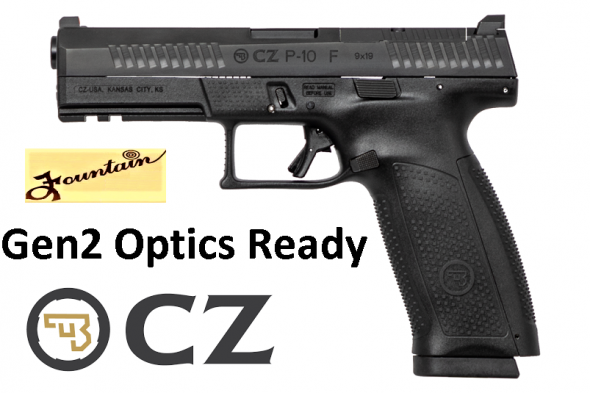 MEGA HOT 2019!!! CZ P-10F Gen2 Factory Optics Ready 9MM, 4.5" Barrel, Polymer Frame And Grips, Trigger Safety, Full Size, Orange Front Night Sight, Black Rear Sight, 19Rd, Semi-automatic, Striker Fired, Black Finish