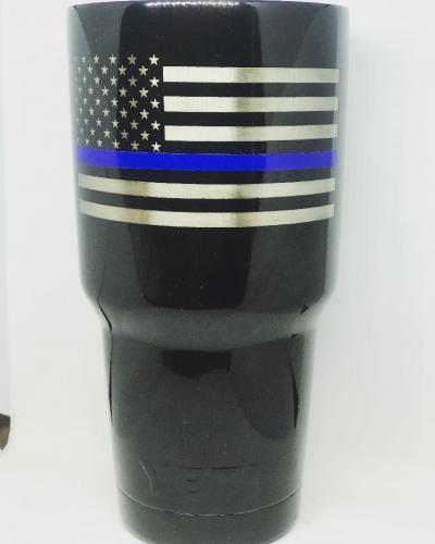 blue line yeti 30 oz tumbler