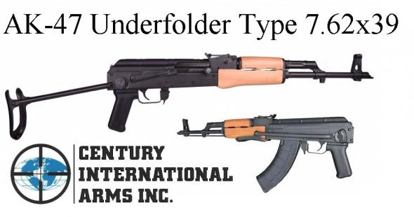 Century Arms, Romanian Under Folder, 762X39, 16.25", Wood Stock, 1 Mag, 30Rd