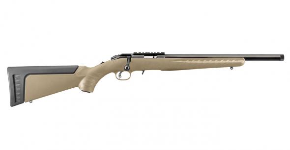 ruger 8358 american rimfire rifle 22 lr, 16.1" threaded bbl, fde ranch, pic rail, 10rd
