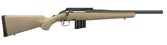 ruger, american ranch standard, bolt action, 350 legend, 16.38" threaded barrel, 5+1 round, flat dark earth synthetic stock