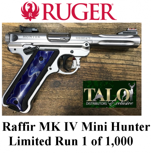 Super Hot 2019!! 1 of 1000 Ruger / TALO Raffir Mini-Hunter Mark IV 4.5" Fluted Barrel Raffir Hunter
