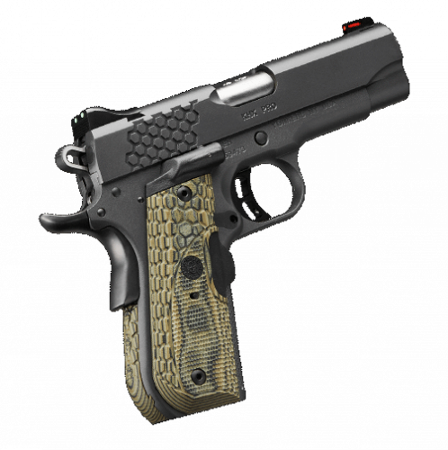 kimber, khx pro, semi-auto, 45 acp, 4" barrel, 7+1 round, fiber optic sight, hogue magrip g-10 mag laser enhanced grip
