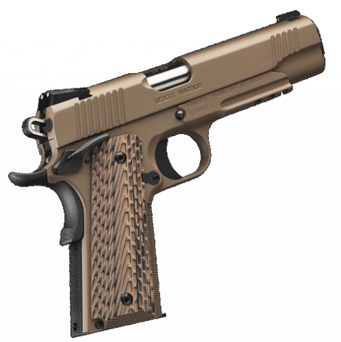 kimber, desert warrior, semi-auto, 45 acp, 5" barrel, 7+1 round, tritium night sights, g-10 grips