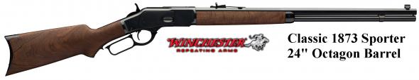 Collectible!!!! Winchester 1873 Lever Rifle Sporter 44-40 Oct Bbl PG Case Wood Stock 24