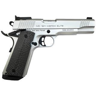 eaa girsan mc1911 pistol match 45 acp, 5" barrel competition, 8+1 round, chrome finish