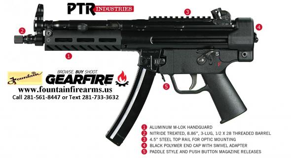 SUPER HOT 2019!!! PTR 9CT (HK MP5/SP9K/NAVY CLONE) 9MM 8.86" TB 💲💲Cash $1669.95💲💲
