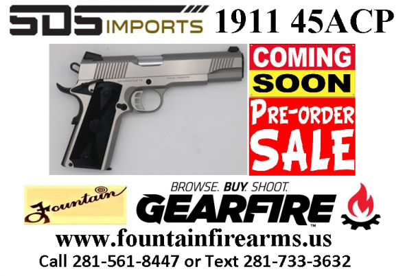 PO Full Deposit Only:Super Hot 2020!!! SDS 1911 45ACP SHOOTING STAR STAINLESS STEEL 💲💲Cash $449.95💲💲