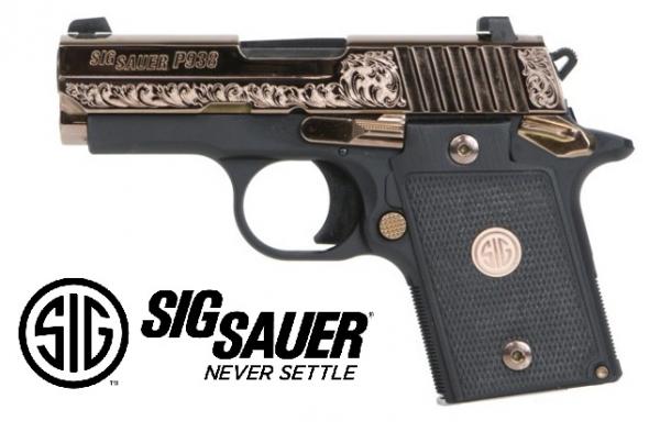 Golden!!! Sig Sauer, P238, Rose Gold, Semi-automatic Pistol, Single Action, Compact, 380ACP, 2.7", Alloy Frame, Rose Gold Finish, Black G10 Grips, 6Rd, SIGLITE Night Sights 💲💲Cash $789.95💲💲