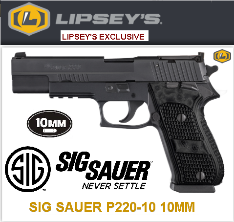 LNIB Lipsey's Collectible!!! Sig Sauer P220 SAO Elite 10MM, 5" Barrel, 8+1 Round, Black Finish - Very Limited Production 💲💲$1399.95💲💲