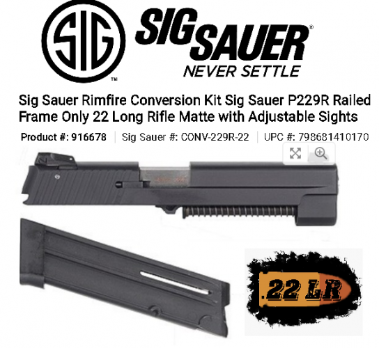 Display Unit!!! Sig Sauer CONV229R22 P226 Conversion Kit 💲💲Cash $199.95💲💲