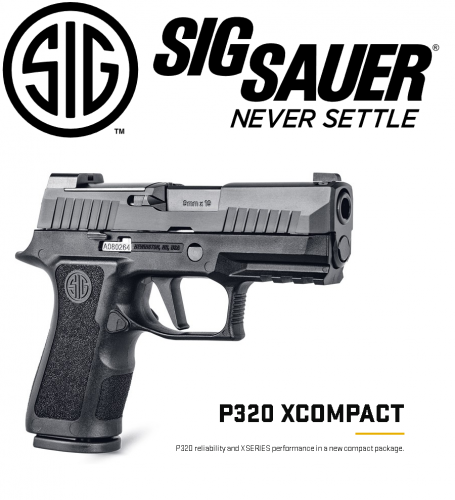 Awesome Carry!!! Sig Sauer, P320, X-Compact, Semi-automatic, Striker Fired, 9MM, 3.6" Barrel, Polymer Frame, Modular X Grip, X-Ray 3 Night Sights With 3 Plates, Black Finish, 15Rd, 2 Magazines 💲💲Cash $619.95💲💲
